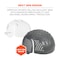 Ergodyne Universal Bump Cap Insert, Extra Venting, Fits Any Hat, Charcoal, PK2 8945F(X)2P - alternate 5